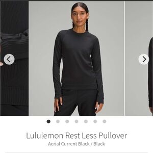Lululemon Rest Less Pullover Black 8